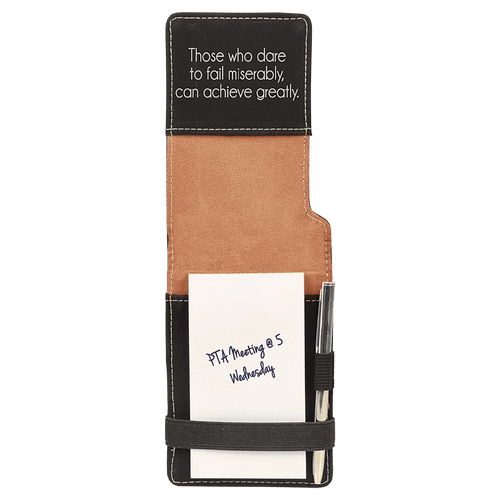 3 1/4" x 4 3/4" Leatherette Mini Notepad with Pen