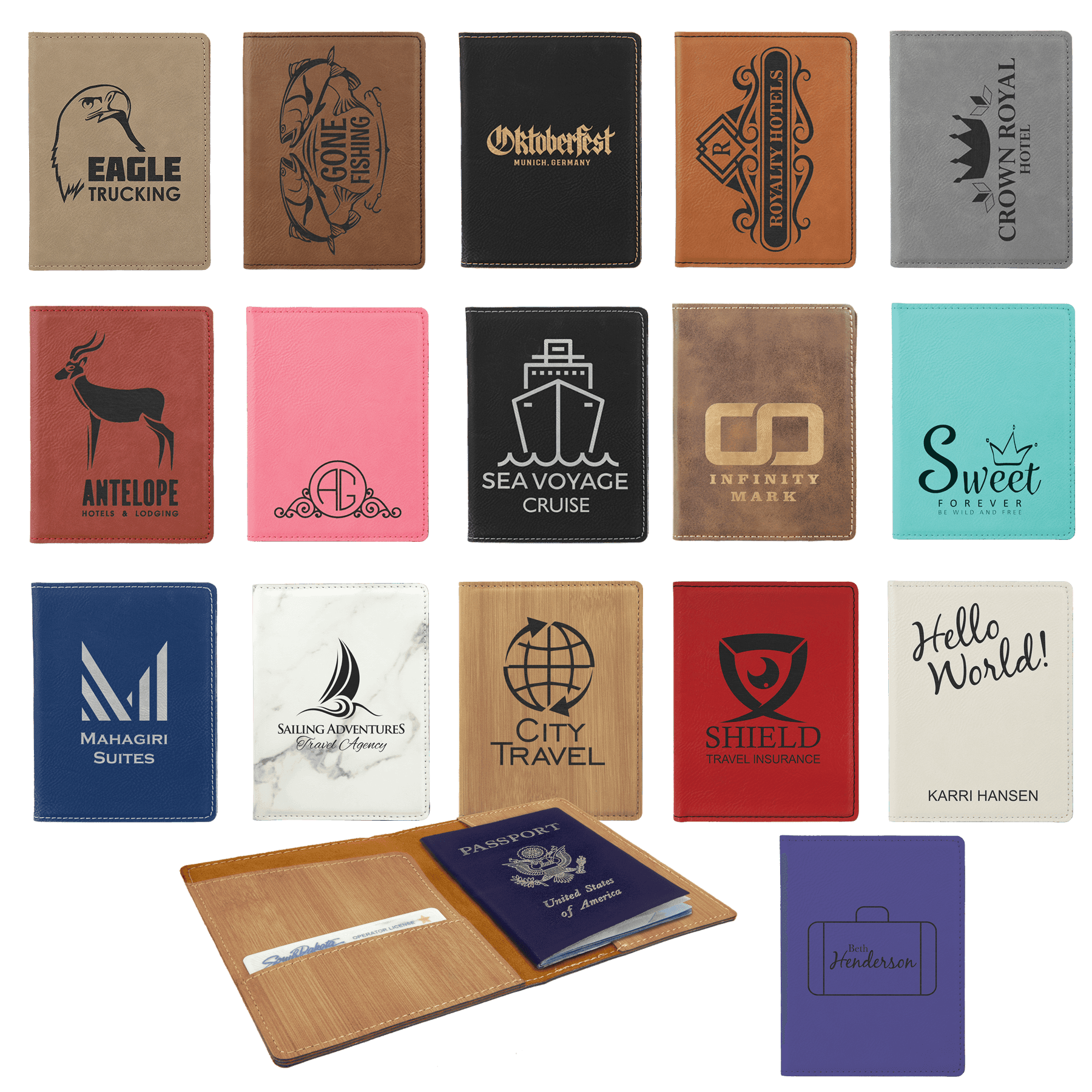 Leatherette Passport Holders