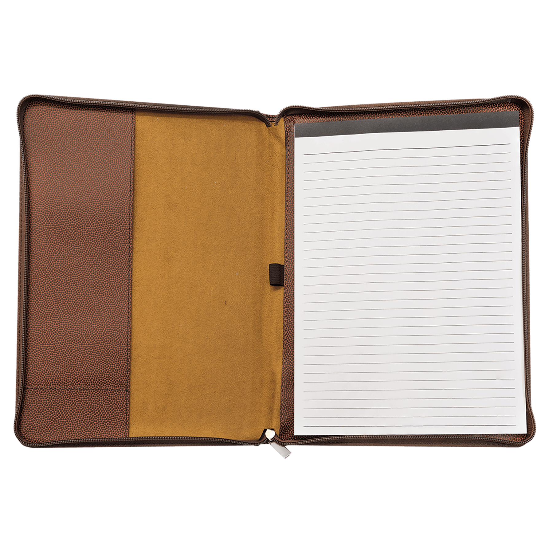 9 1/2" x 12" Leatherette Zippered Portfolio with Notepad